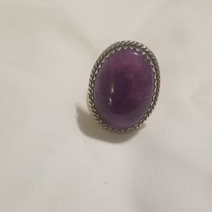 Purple dyed opal